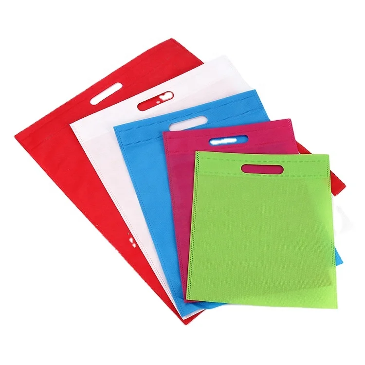 Custom die cut carrying shopping spunbond non woven tote bag