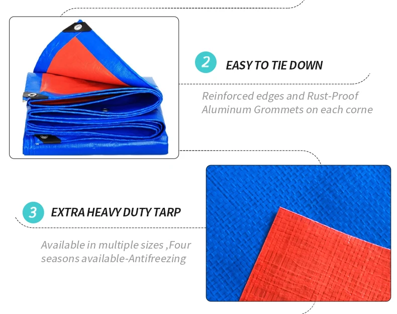 HDPE Woven Fabric Tarpaulin Plastic Sheet LDPE Laminated PE Tarpaulin