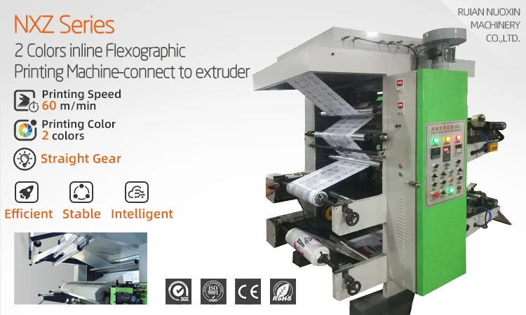 2 3 color two color non woven fabric bags screen flexo printing machine