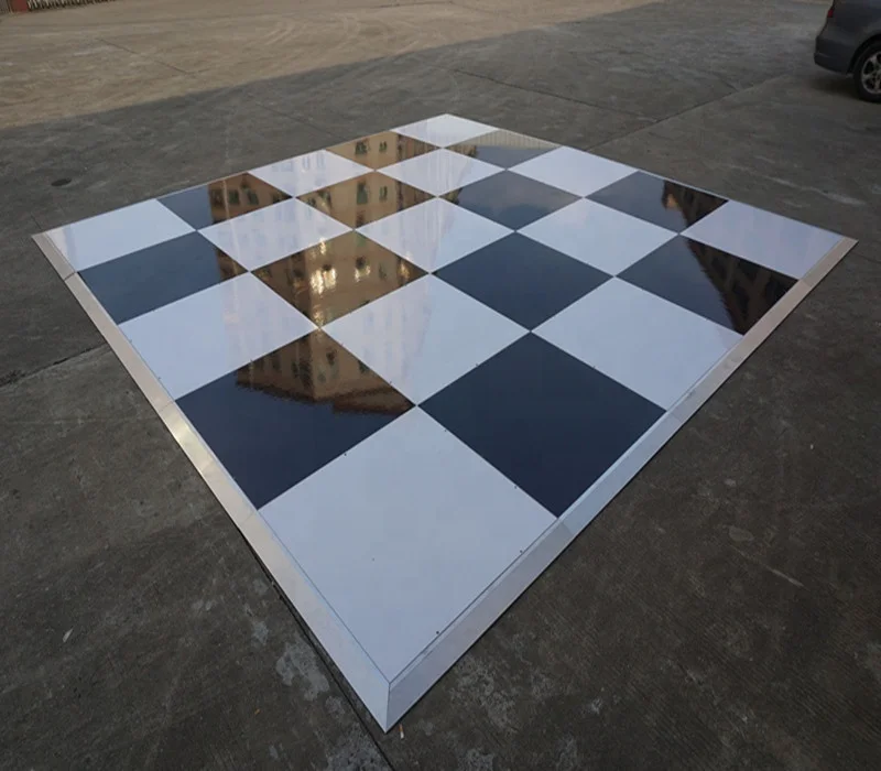 Mobile Event Wooden Flooring Glossy White Dance Floor for sale