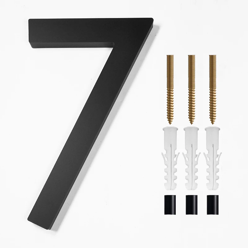 Wholesale Classic Numerals black acrylic Door Plate For Apartment Office Room Letter 7 Number House Number Signs