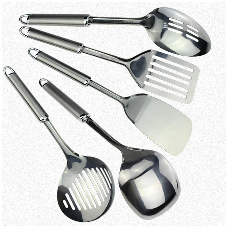 Kitchen serving utensils 5pcs Stainless Steel Kitchen Utensils For Cooking