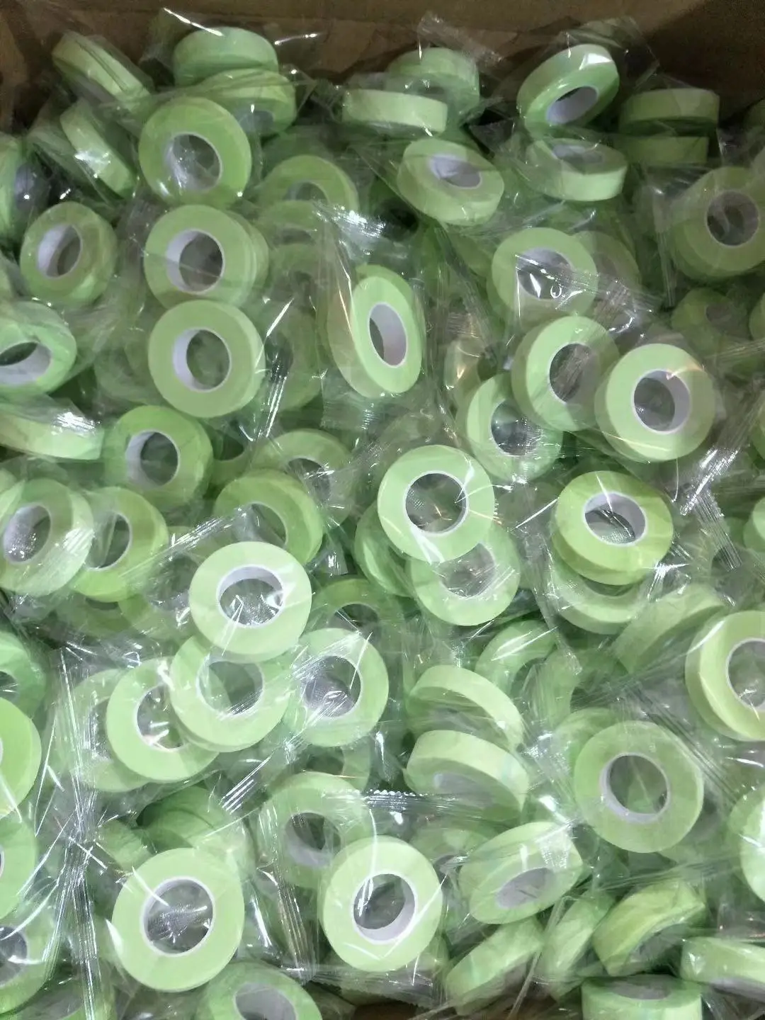 Private label Pink Green  Individual Bag Lash Tape Microporius Fabric Medical Eyelash Extension Tape