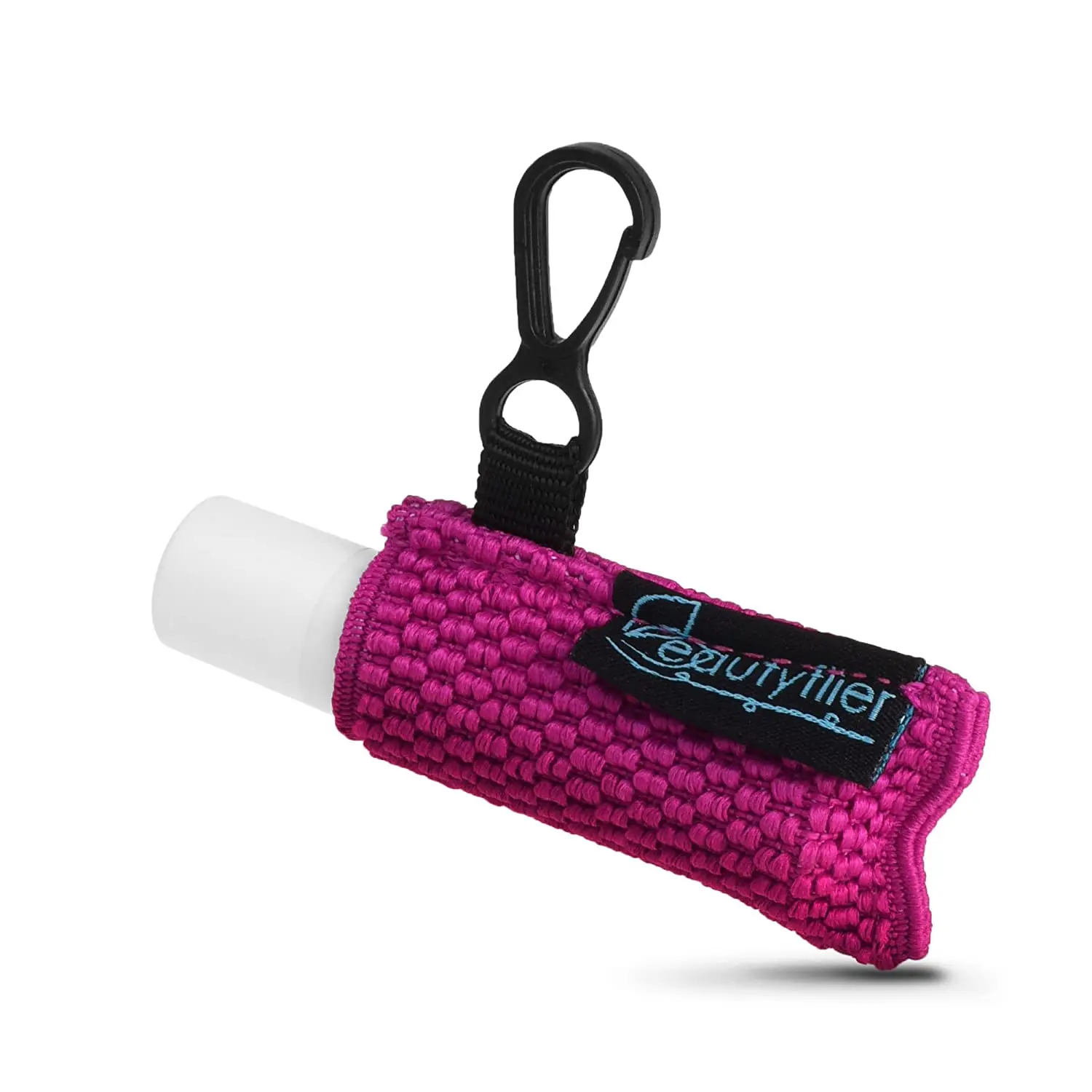 Clip-on Sleeve Chapstick Pouch Keychain Lipstick Holder Elastic Lip Balm Holster Travel Accessories