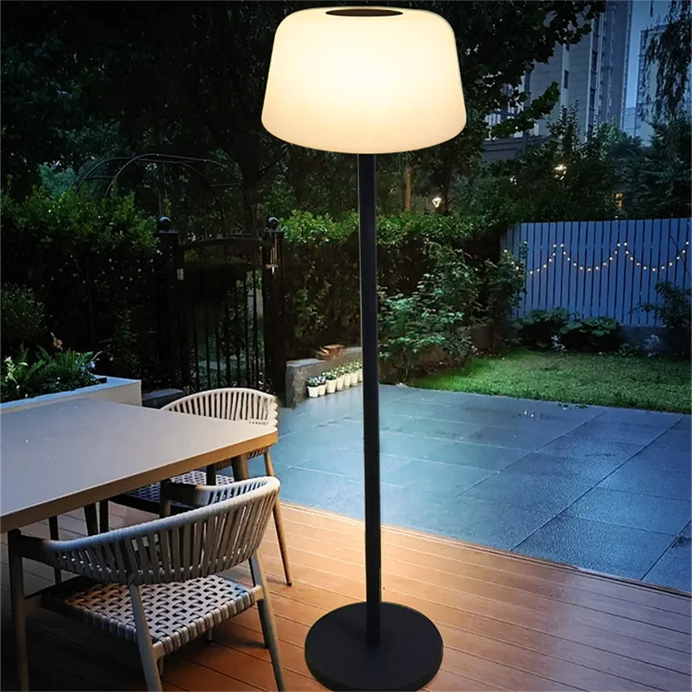 Biumart Outdoor Floor Lamp Garden Waterproof Remote Control Modern Floor Lamp Bedroom Vertical Corner Lamp