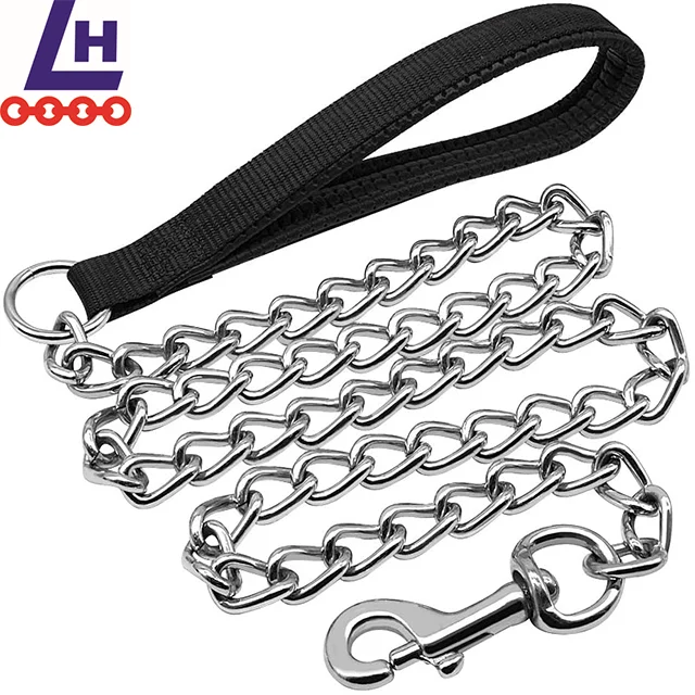 China Factory Animal Chain Zinc Plated  Welded Link Chain Dog Twisted Chain With Snap Hook