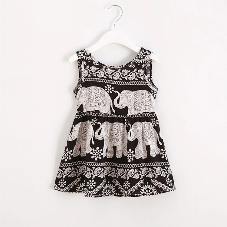 
New Modern Girl Frock Design Kids Clothes Flower Dress for 2-10 Years Old Girl 