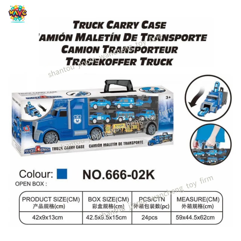 Hot Sell Kid Pretend Play Police Station Set Army Vehicle Mini Battle Set Die Casting Toys Car Carrier Truck Toy