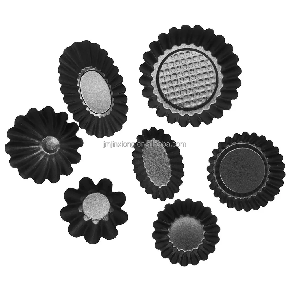 Chrysanthemum Shape Oval Round Non-Stick Carbon Steel Quiche Pizza Tart Bakery Pan Baking Tray Egg Tart Mold