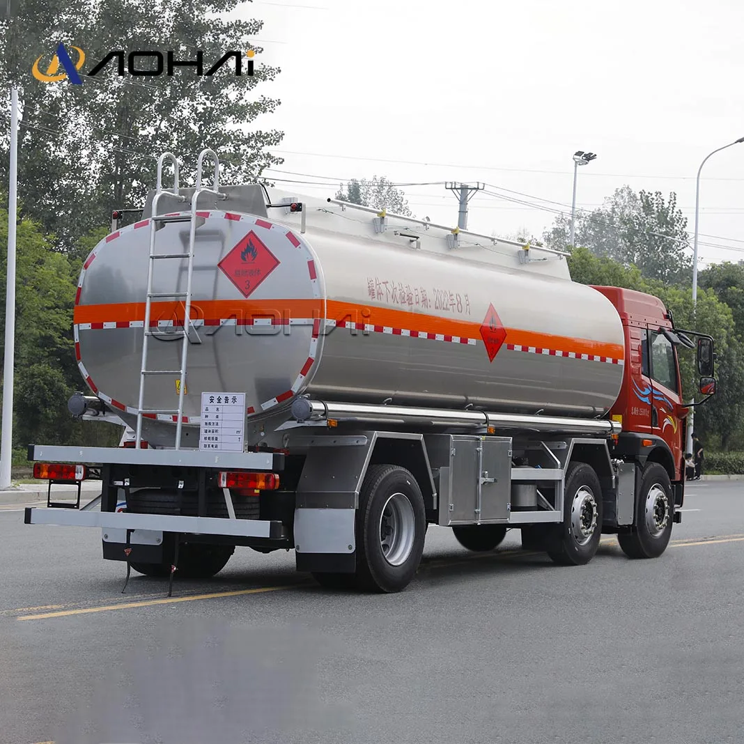 FAW New Fuel Tank Truck  20000 Liters 6X2 Oil Tank Truck Mobile Petrol Station Truck For Sale
