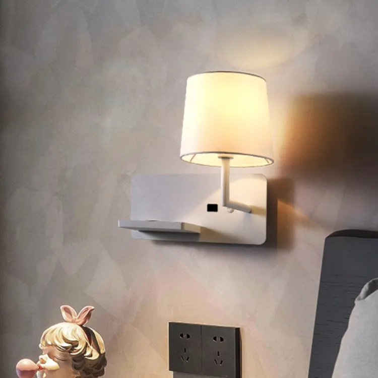 Modern design E14 lamp bedroom bedside room decor black led reading light