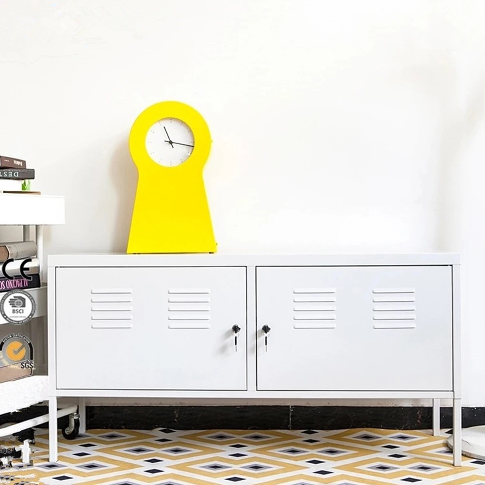 Cheap white nordic 85 inch waterproof metal media tv stand steel tv unit for living room