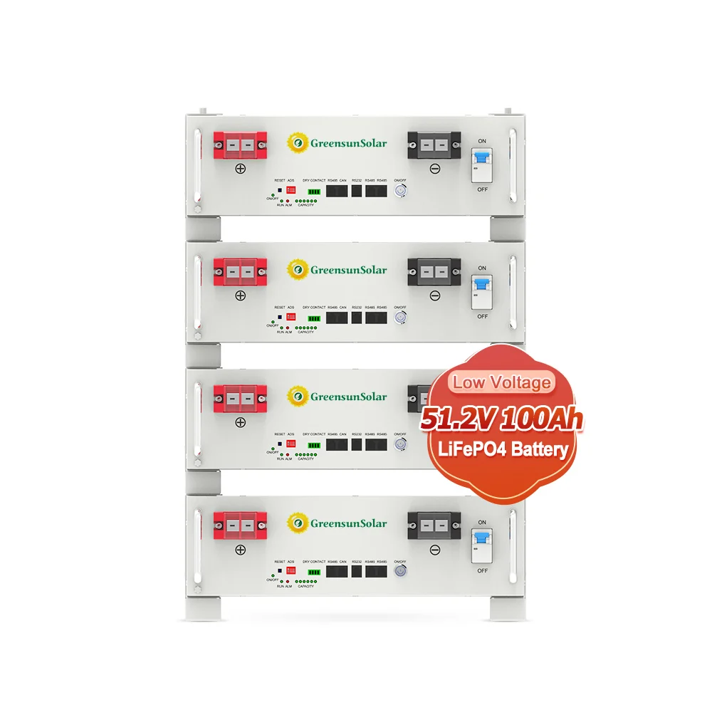 Greensun 51.2V 48V 100ah 200Ah 300Ah LiFePO4 Lithium Ion Iron Phosphate Battery Rack Mounted 10kwh Solar Energy Storage Battery