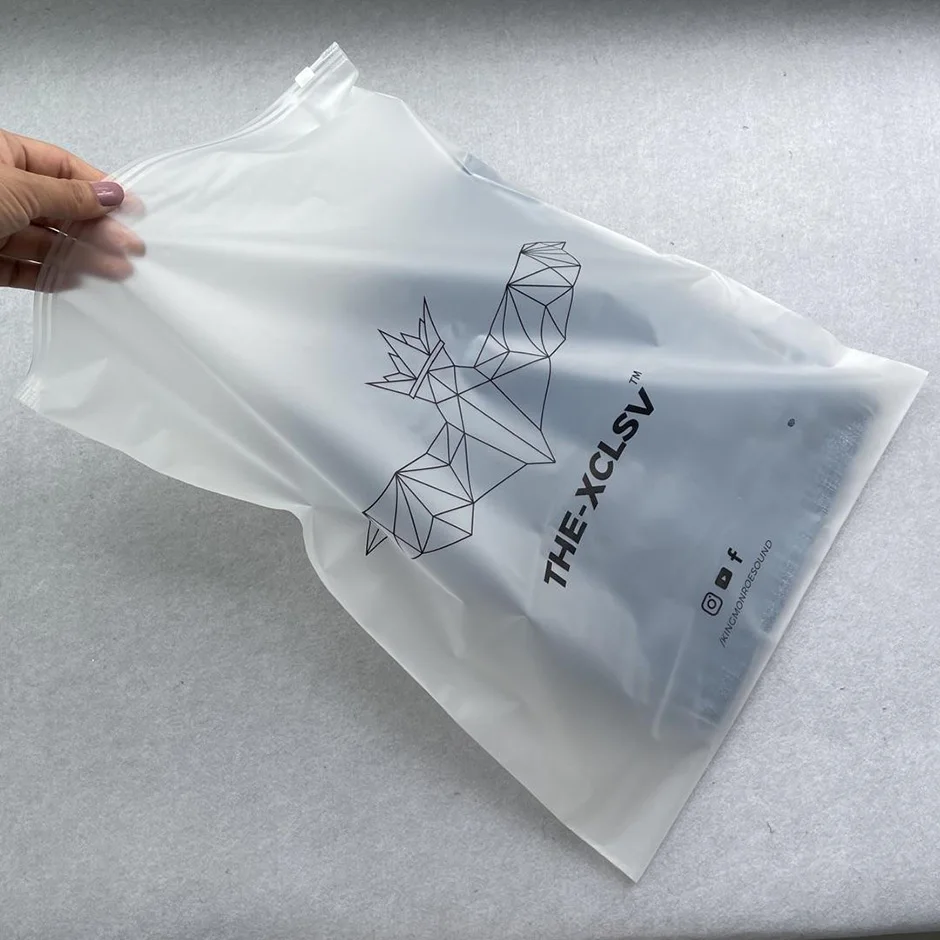 Factory Direct Sell Logo Lock Custom Pe PP Biodegradable Transparent Poly Plastic Zipper Bag For Tshirt