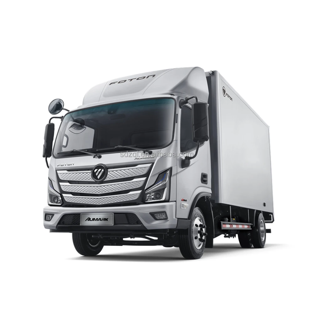 China Foton Aumark S Models 7-8 Tons Load Capacity Flat Bed Low Fence Box 4x2 Lorry Truck Prices For Sale
