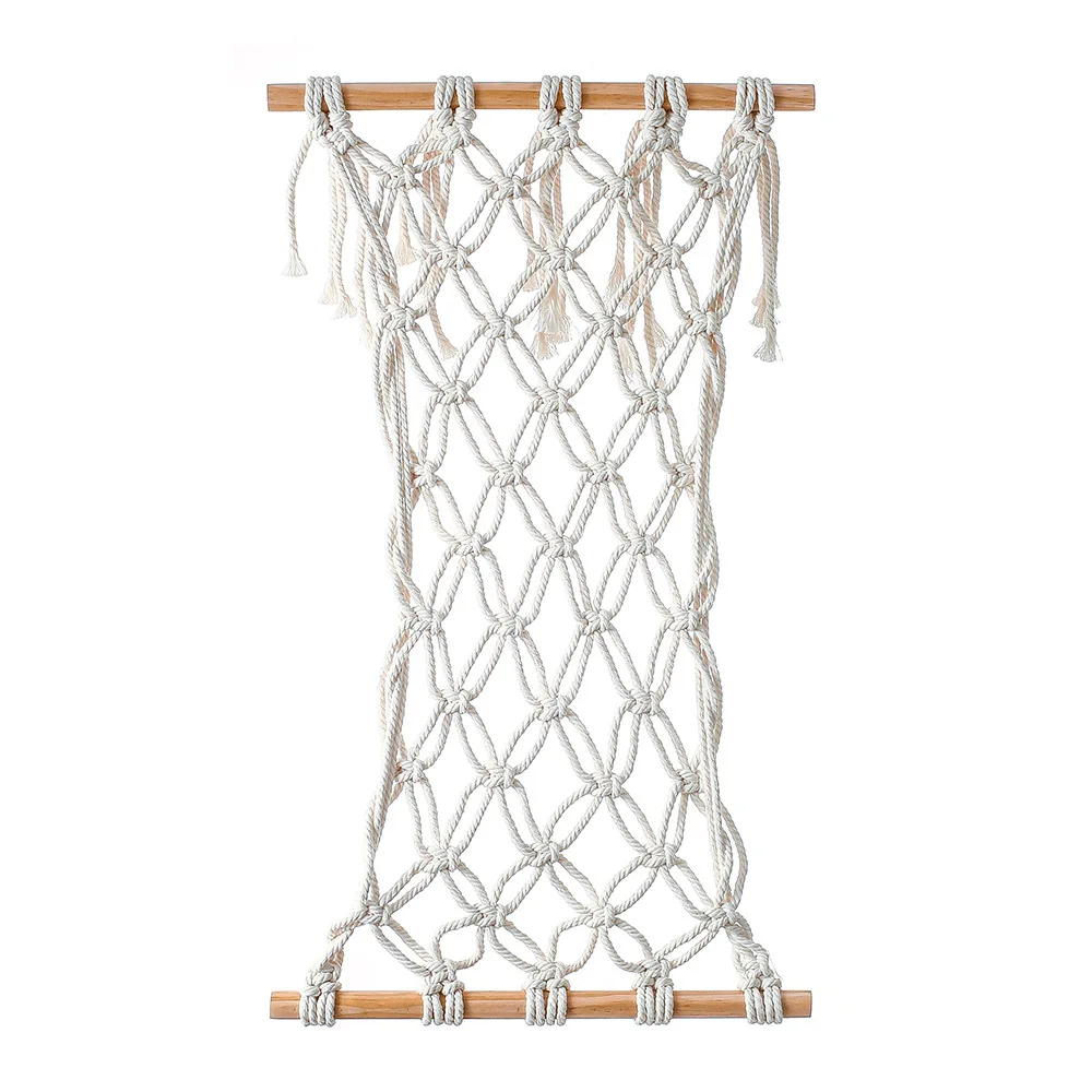 Kitchen Storage Rack Hanging Pockets Vegetables and Fruits Hanging Basket Hand-woven Macrame Wall Hanging Organizador Tapestry