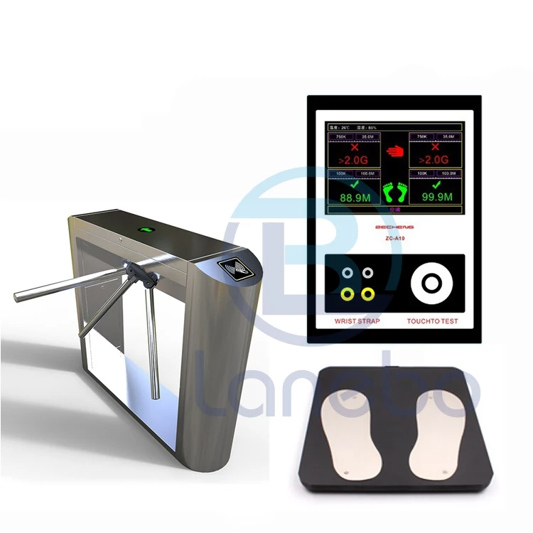 ESD system flap barrier ESD turnstile gate