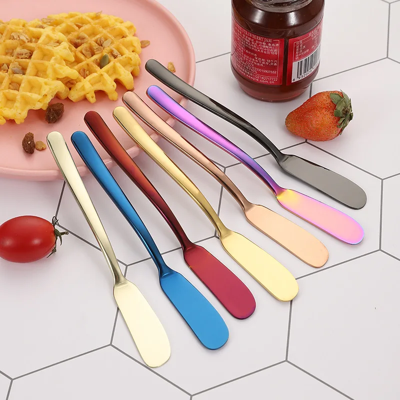 New Design Stainless Steel Cheese Spreader Kitchen Butter Knives for Breakfast Sandwiches Jam Dessert Cream