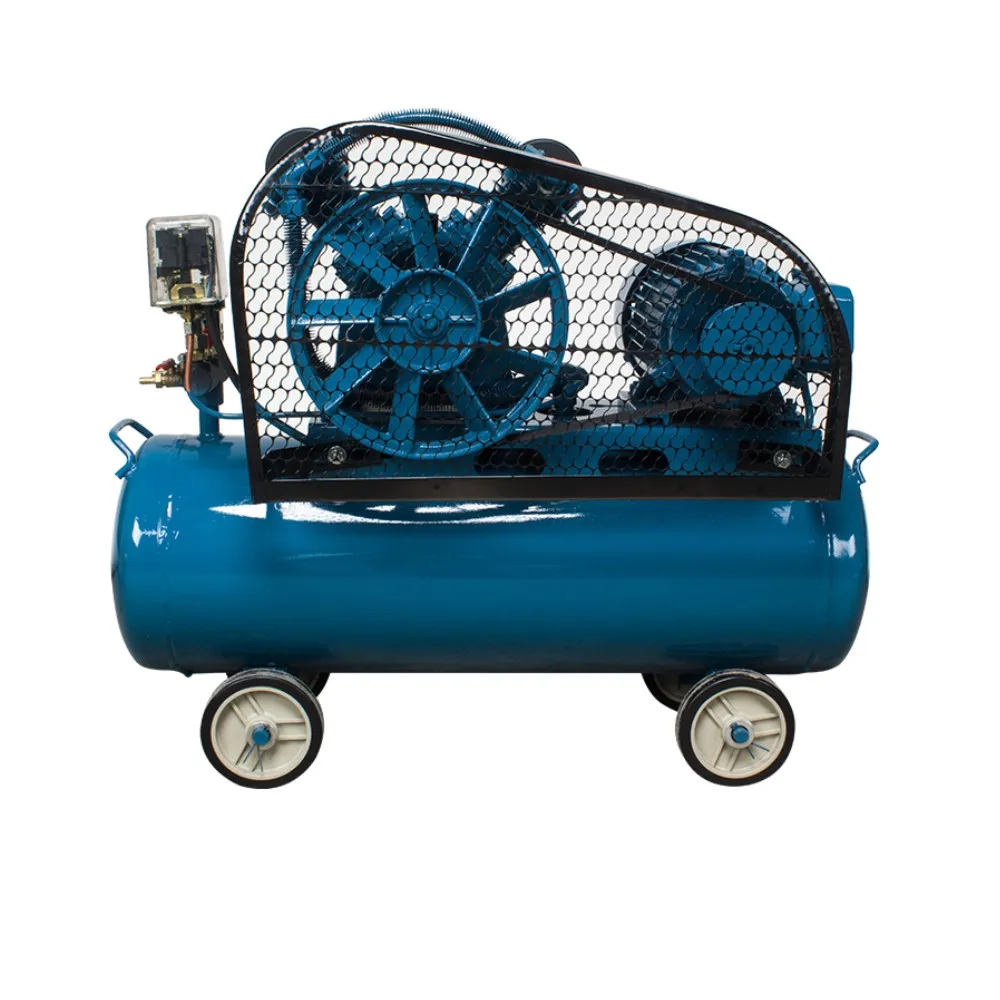 Best price mobile  cylinder  piston belt driven air compressor with wheels