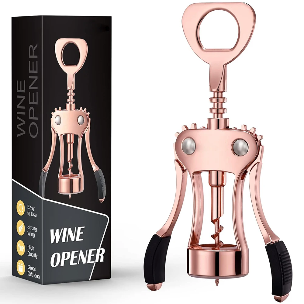 TOALLWIN hotel bar tools heavy duty waiter manual cork screw zinc alloy wine bottle opener corkscrew wine opener