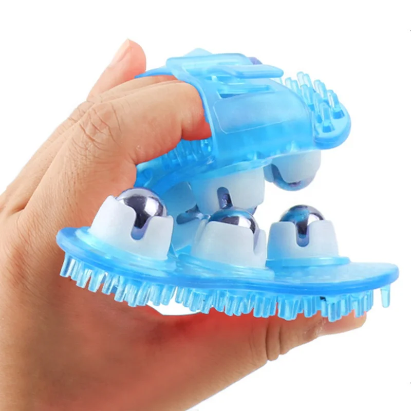 Palm Shaped Massage Glove Full Body Massage Tool with Roller Ball