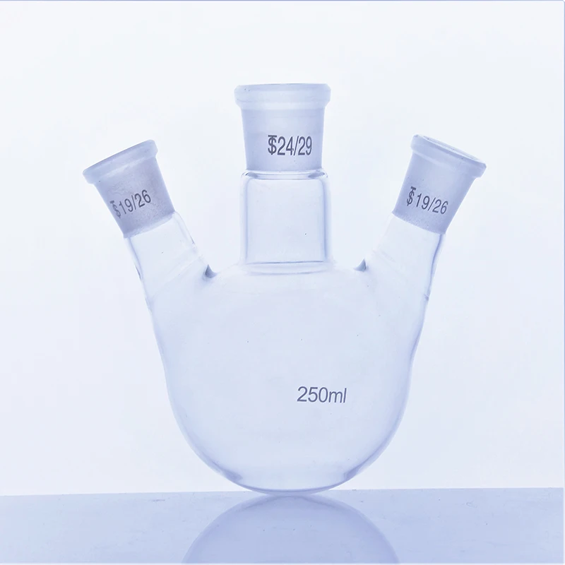25 50 100 150 250 500 1000 2000 3000 5000 10000 20000 30000 50000ml three ports Short Path Distillation Glass Round Bottom Flask