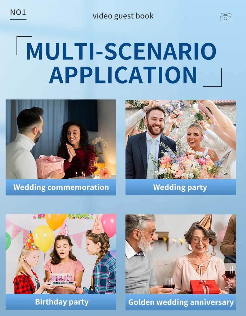 Wholesale Wedding Funeral Party Exhibition Audio guestbook Phone For Wedding Party Use