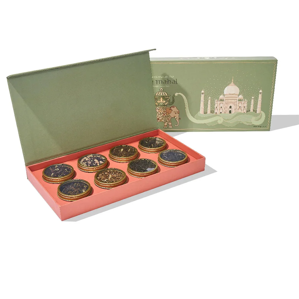 Custom Food Grade Tea Flavor Tin Box with Tray for Tea Box