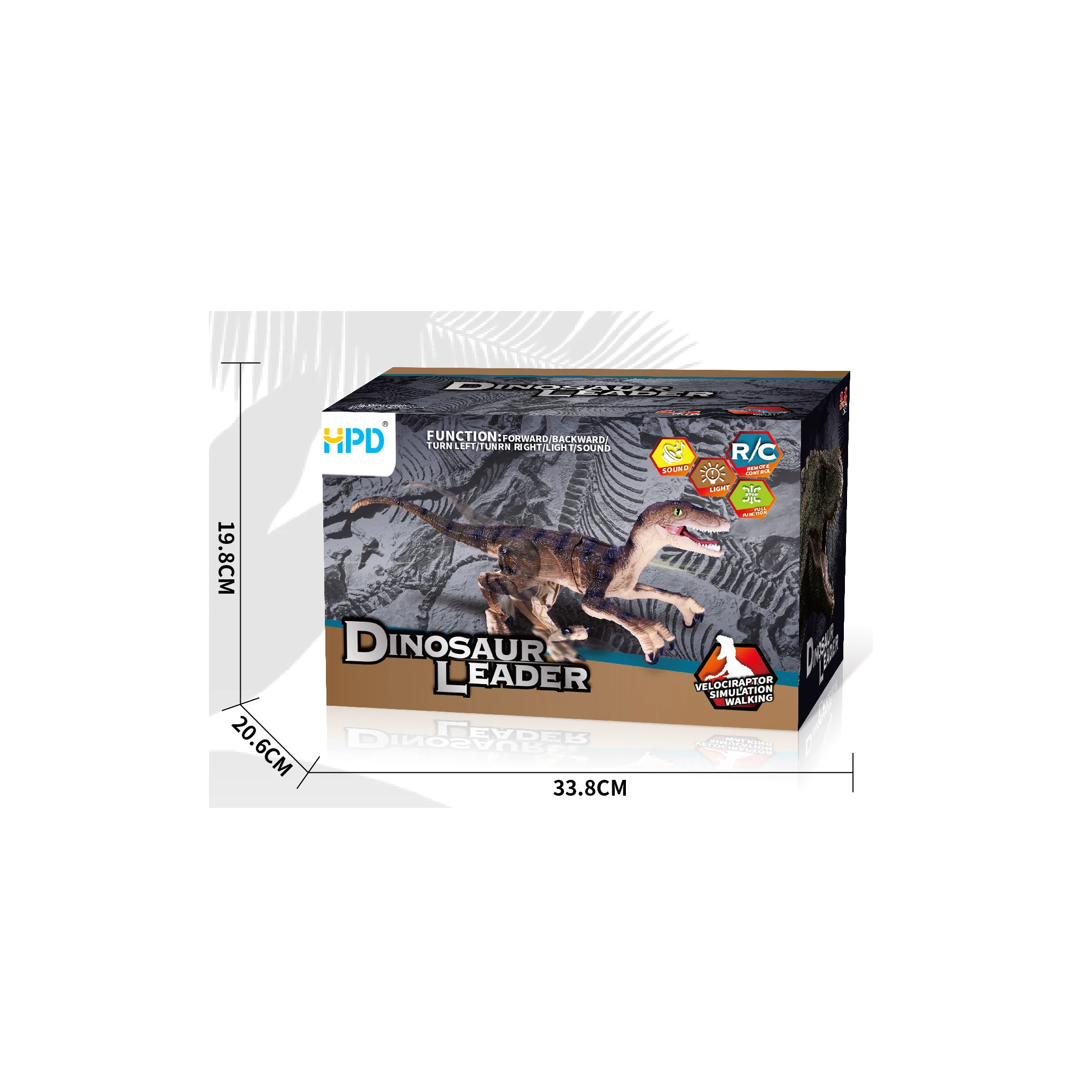 HPD LED Infrared Induction Remote Control Dinosaur Animals Toys Realistic T-Rex Battle Dino Dinosaur Toy with Glowing Eyes