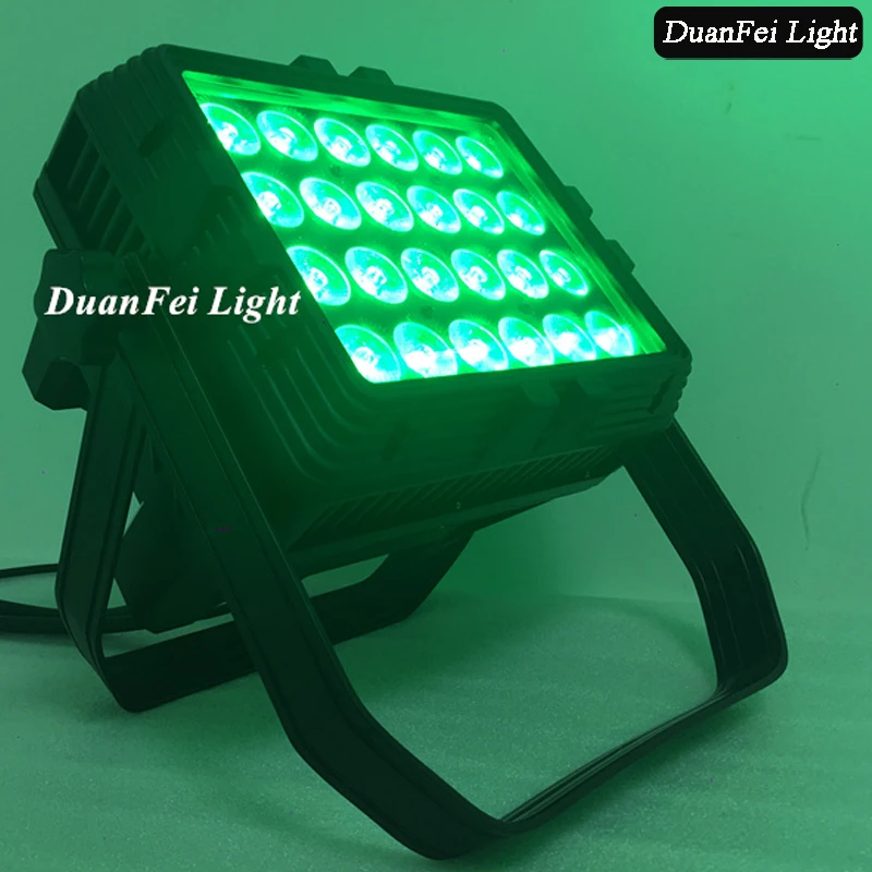 stage wedding 24x18w 6in1 rgbwa uv led city color wash wall washer led flood light led par lights waterproof outdoor used