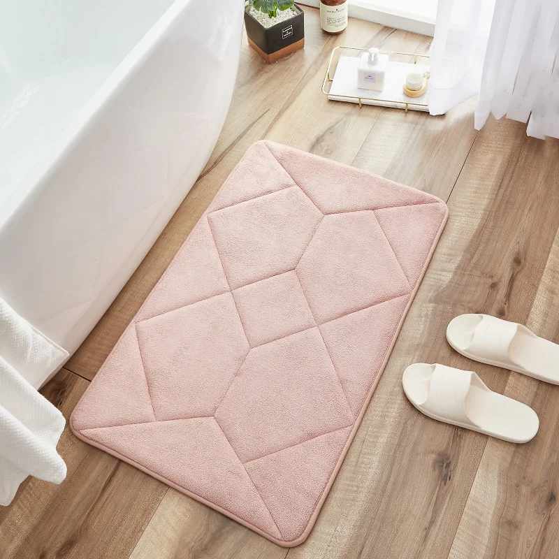 i@home decorative soft memory foam bath mat soft absorbent bathroom rugs