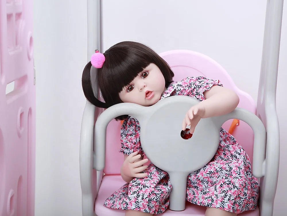 Large Size Christmas Costume Reborn Doll Painted Finished Newborn Wigs For Reborn Dolls Chubby  Reborn Toddler Dolls