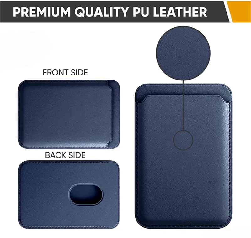 Credit Card Holder Strong PU Leather Magnetic Card Holder Wallet for Iphone 16 15 14 13 12 Pro Max