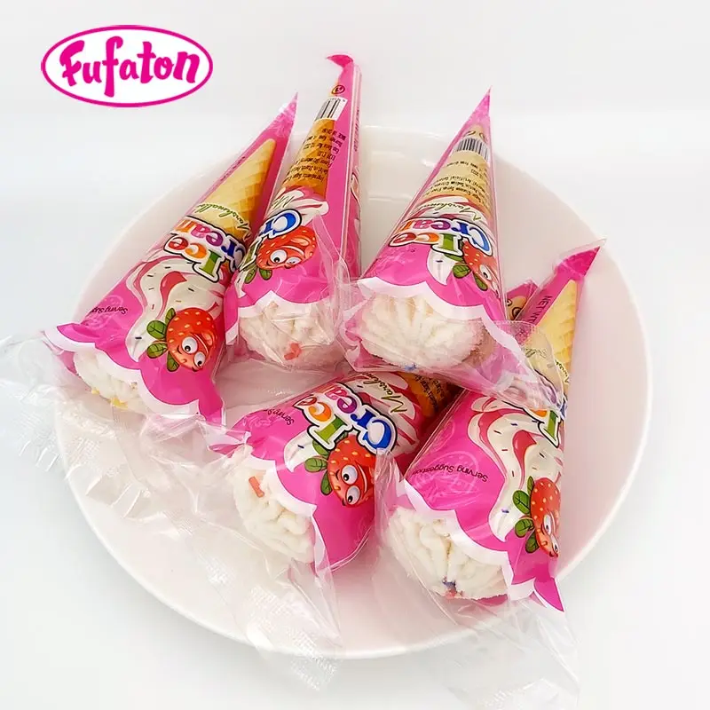 Candy supplier ice cream marshmallow with fruit flavor wholesale