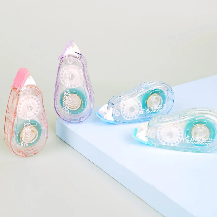 Customized Glue Tape Office and Student 8mm*8m Portable Erasable Dot Glue Refillable Transparent Body Double-sided Adhesive Tape