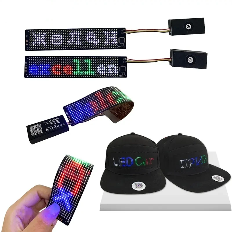 App programmable led flexible display led matrix panel advertising flexible led text display for Jacket shoes bags clothes