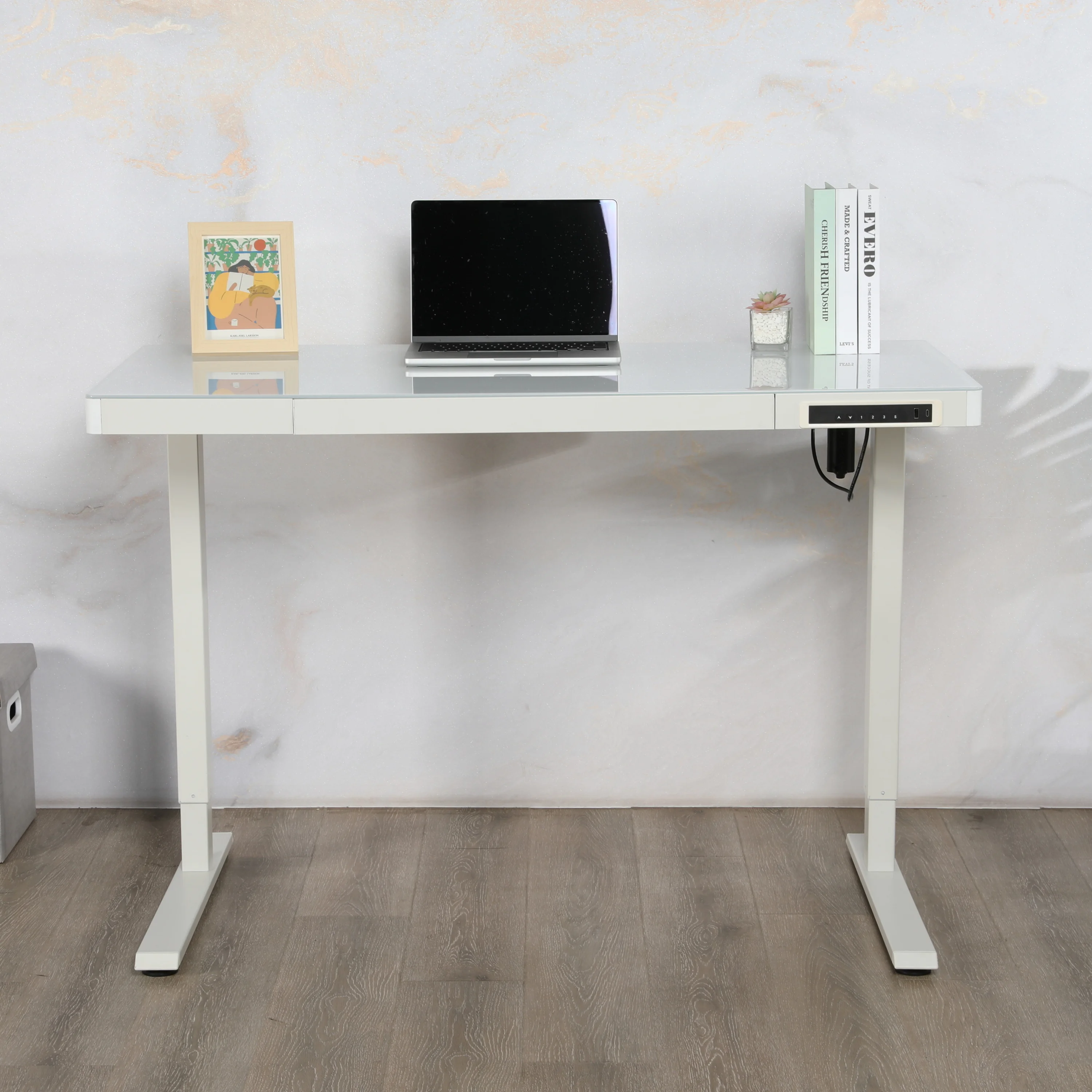 Tempered Glass Height adjustable desk offer