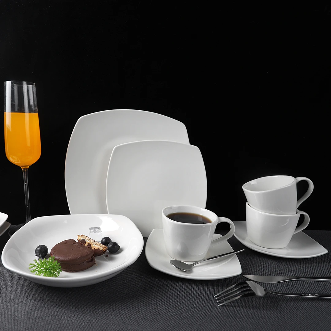 chinese cheap good quantity rice ceramic white cuisine dinner plate for restaurant