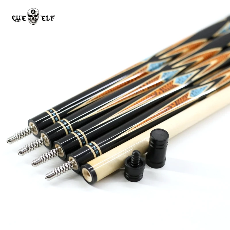 Korea style maple wood in 12mm tip 1/2 split wood joint carom cue