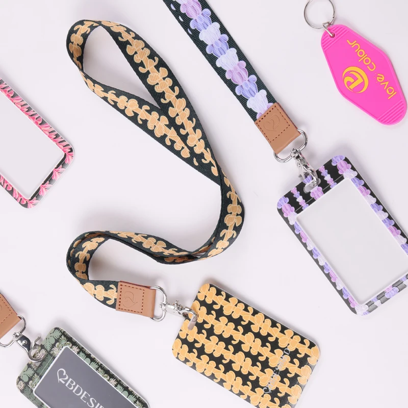 personalized lanyards id with logo custom card holder badges medal lanyard with pvc card RFID NFC