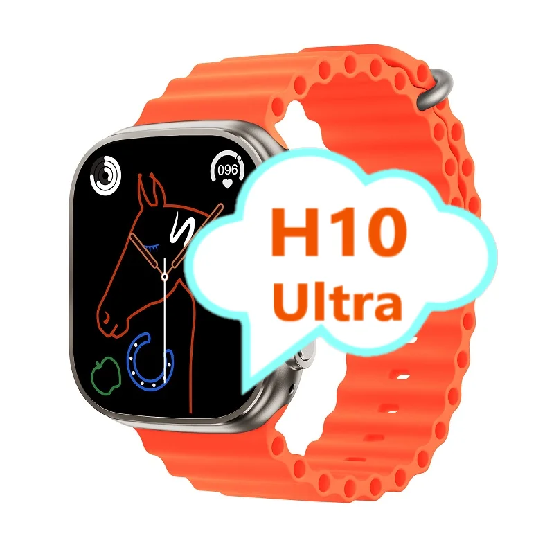 H10 pro ultra smart watch 2.02 inch screen Rotating dual buttons wireless charger series 8 ultra smartwatch h10 pro reloj