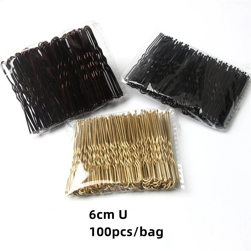 Wholesales hair accessories about Big size metal colorful women fancy u hairpins hair bobby pins for hair sculpt