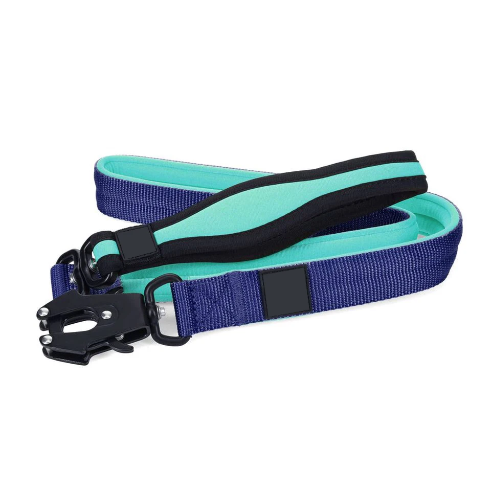 OEM ODM  Nylon Combat dog Lead with Frog Clip Neoprene Padded Soft Handle dog leash and collar