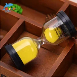 Promotional Creative Gifts Custom Logo Plastic Black Top 1 Hour Colorful Sand Timer Clock 60 Minutes Hourglass