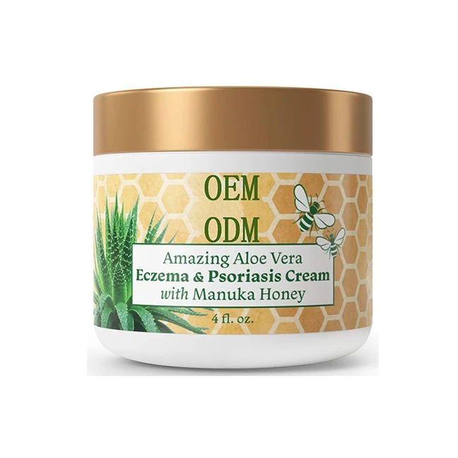 Private Label Aloe Vera with Manuka Honey Eczema and Psoriasis Cream