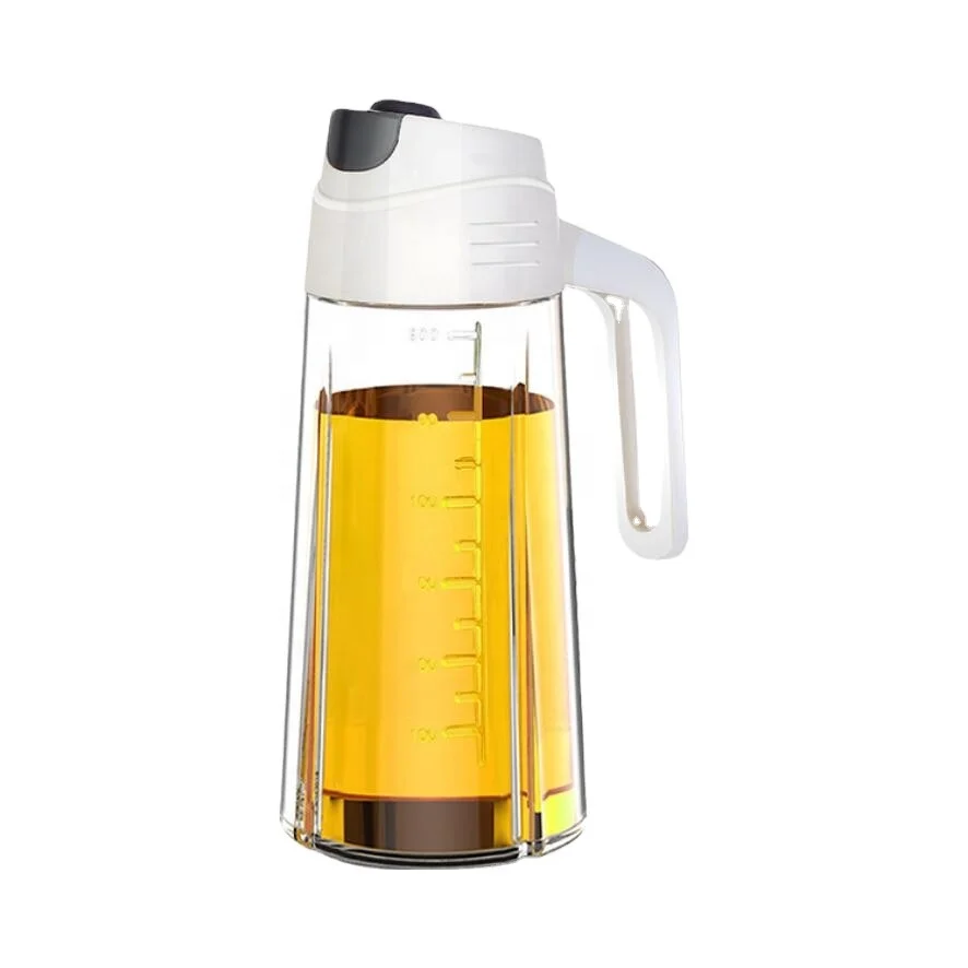 Japanese oil pot with soy sauce and vinegar clear oil bottle large glass leakproof oil jar Household seasoning bottle kitchen su