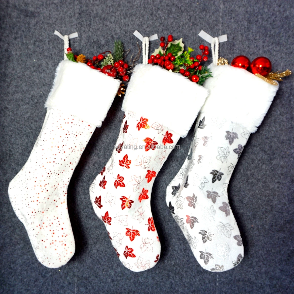 Yating Wholesale Christmas Socks Christmas Stocking Santa Claus Xmas Decoration Christmas Socks