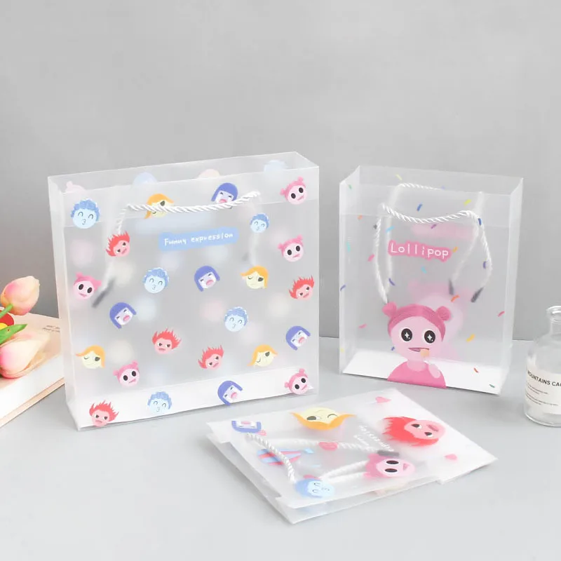 Прозрачная квадратная Нижняя сумка для покупок пакет упаковки конфет с логотипом на заказ прозрачная пластиковая сумка-тоут из полипропилена и ПВХ бутика