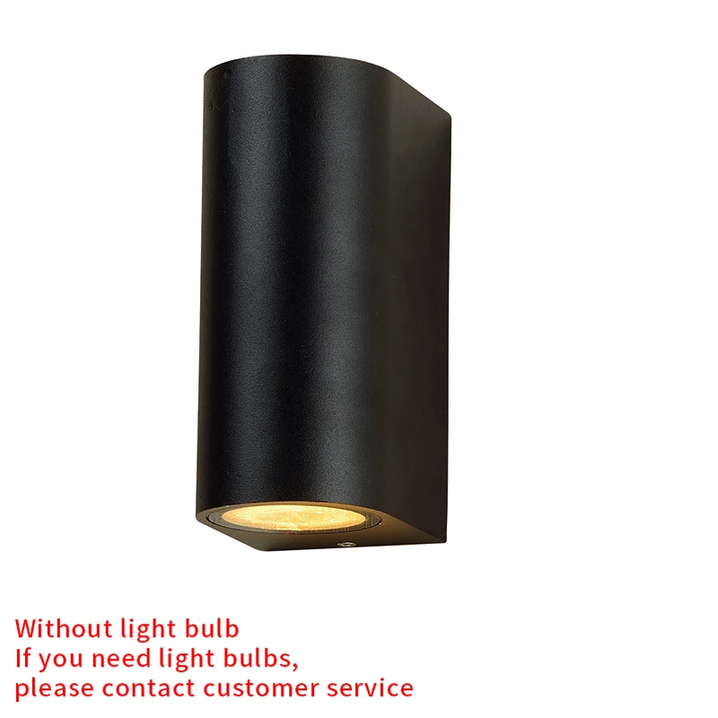 Fast shipping channel Plastic style upper and lower lighting IP44 black shipped without bulb