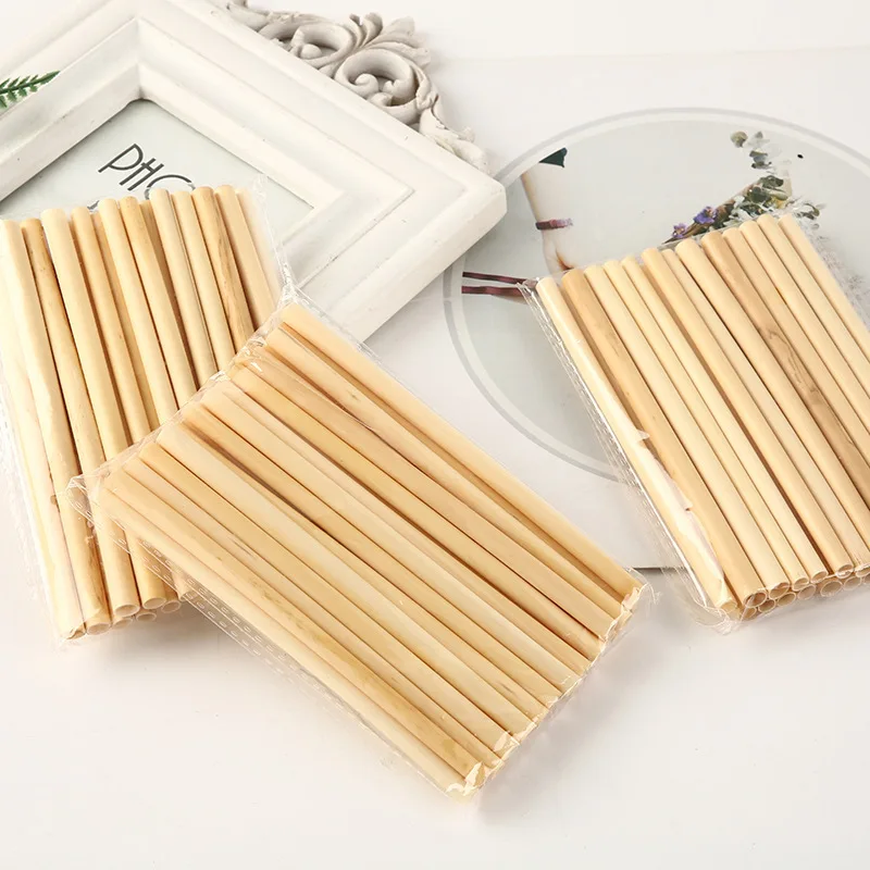 New arrival best seller plant reed fiber straw flat mouth degradable paper straw for Juices Restaurants and Party supplies